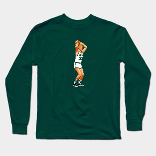 Larry Bird Pixel Shot Long Sleeve T-Shirt